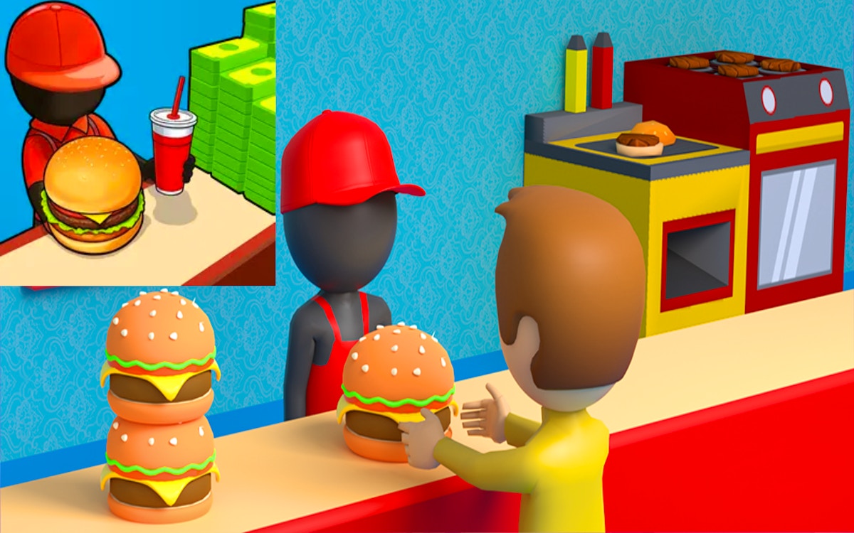 Burger Cafe Idle Tycoon - Cooking game