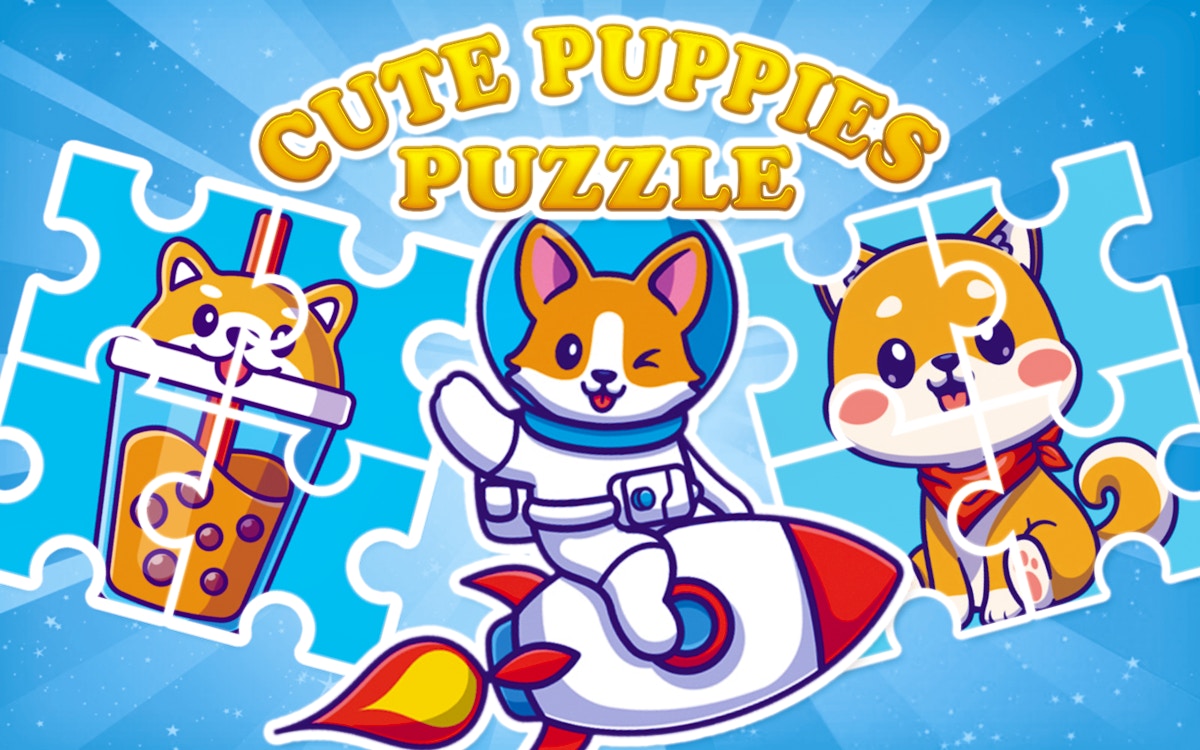 Cute Puppies Puzzle - play online