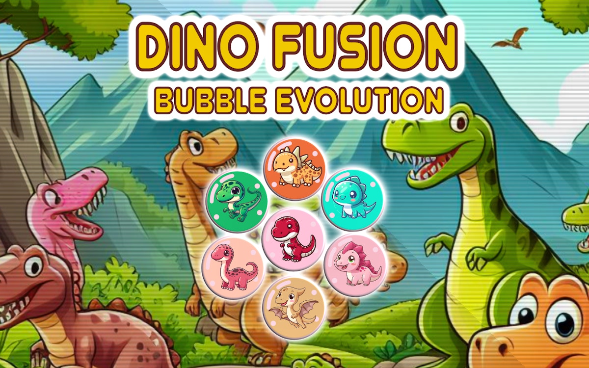 Dino Fusion Bubble Evolution - Puzzle game