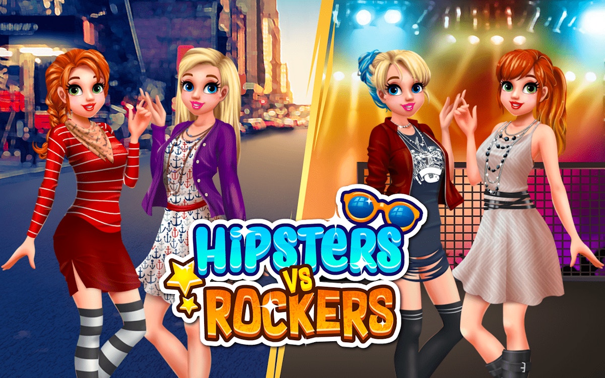 Hipsters vs Rockers - Dress Up game