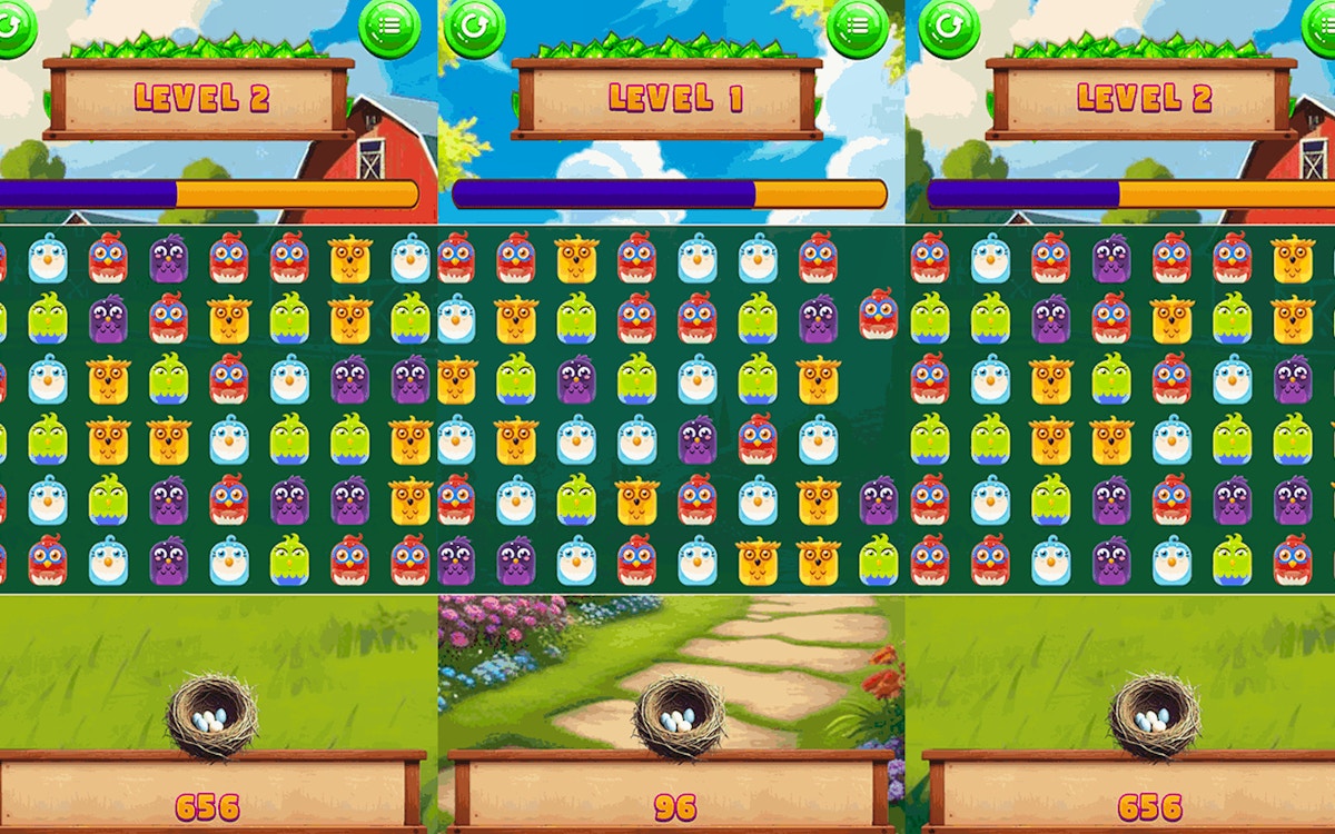 Match Pop Birds - Brain game